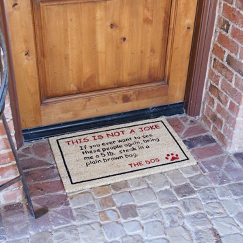 Rubber-Cal 10-106-026 Bring a 5 lbs. Steak Dog Door Mat, 18" x 30" - Image 2